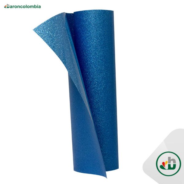 Vinilo Textil - Glitter o Escarchado - Neón Azul - 50cm x 1,0 mt