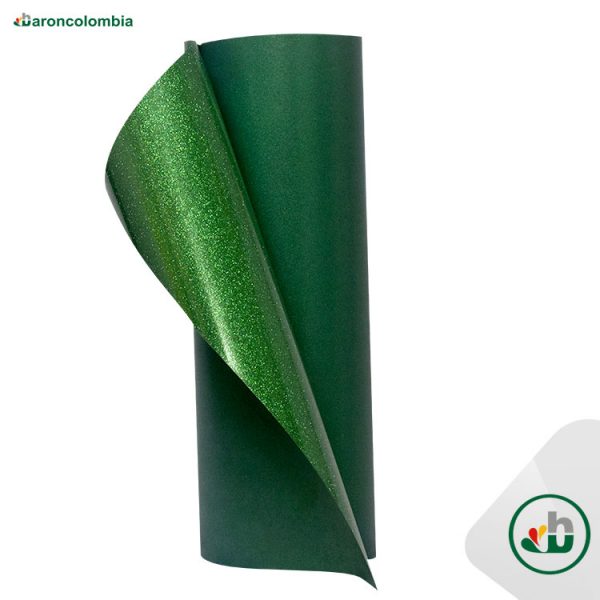 Vinilo Textil - Glitter o Escarchado - Green - 50cm x 1,0 mt
